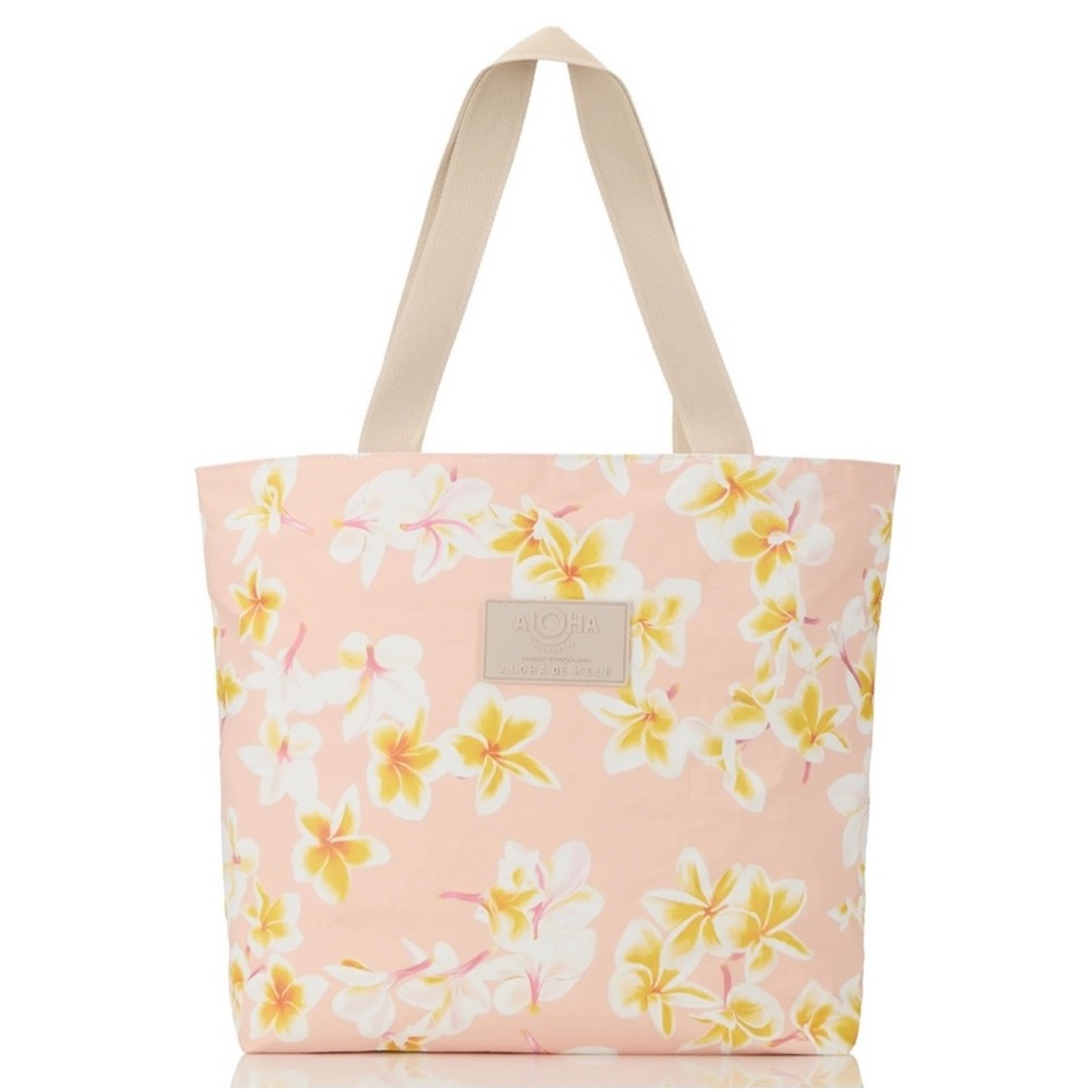 ALOHA Collection Pink and Yellow Floral Tote
